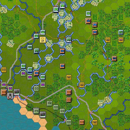 Situace v 12:00, 10.6.1943